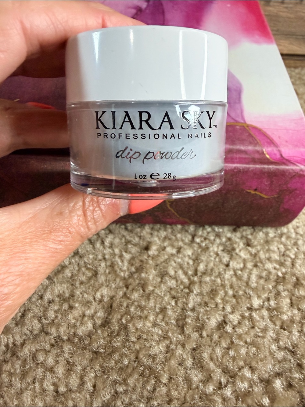 Kiara White Press-On Nail Dip Powder